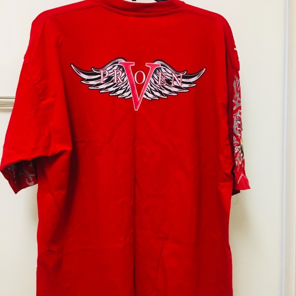 T-shirt proven skull Moto red large - Picture 3 of 4